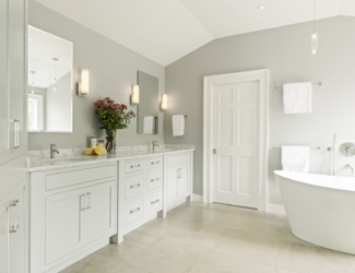 bright white bathroom interior design